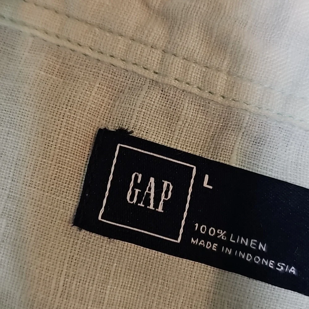 GAP Linen Button Down Shirt Tunic Style - Picture 2 of 5